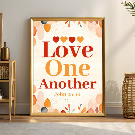 Kärlek med varandra Boho Christian Wall Art-utskri Poster