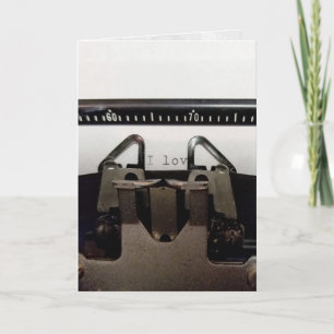 kärlek-meddelande för make/maka på skrivmaskin kort