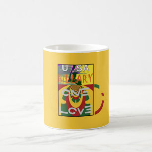 Kärlek-meddelande i Rasta Färg Art-utskrift Kaffemugg