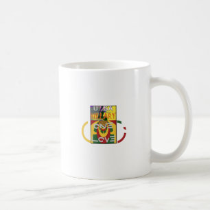 Kärlek-meddelande i Rasta Färg Art-utskrift Kaffemugg