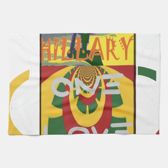 Kärlek-meddelande i Rasta Färg Art-utskrift Kökshandduk (Horisontell)