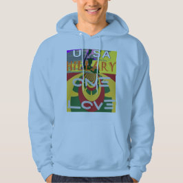 Kärlek-meddelande i Rasta Färg Art-utskrift Sweatshirt Med Luva