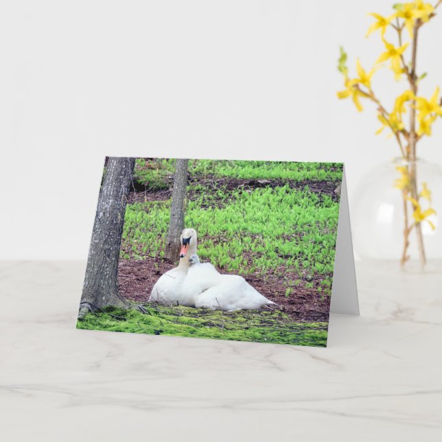 Kärlek mellan en mamma och ett barn kort (Gul blomma)