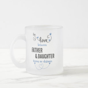 Kärlek mellan far och dotter avstånd frostad glasmugg