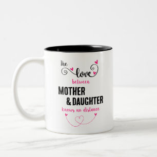 kärlek mellan mor och dotter avstånd mugg