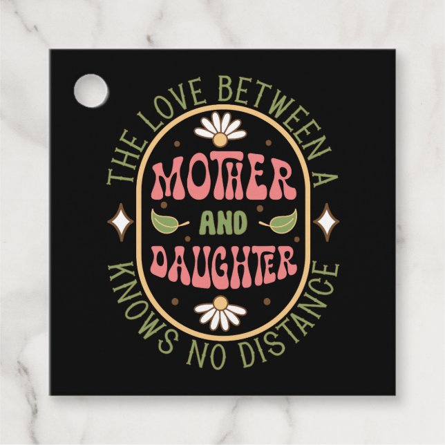 Kärlek mellan Mor och dotter Gåvor Etiketter (Framsida)