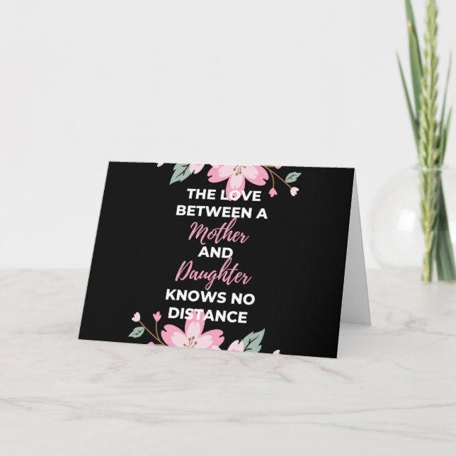 Kärlek mellan Mor och dotter känner Helgkort (Framsida)