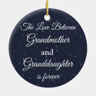 Kärlek mellan mormor och mormor är evigt julgransprydnad keramik