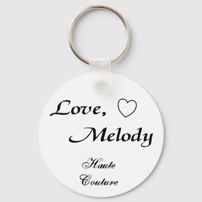 kärlek melody Haute Couture - Anpassad Nyckelring (Framsida)