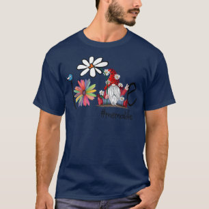 Kärlek Mema Life Gnome Flower Art Bird Grandma T Shirt