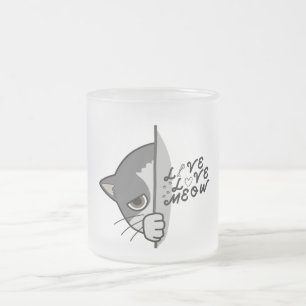 kärlek meow cat lover design #catlover #catlife #c frostad glasmugg