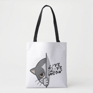 kärlek meow cat lover design #catlover #catlife #c tygkasse