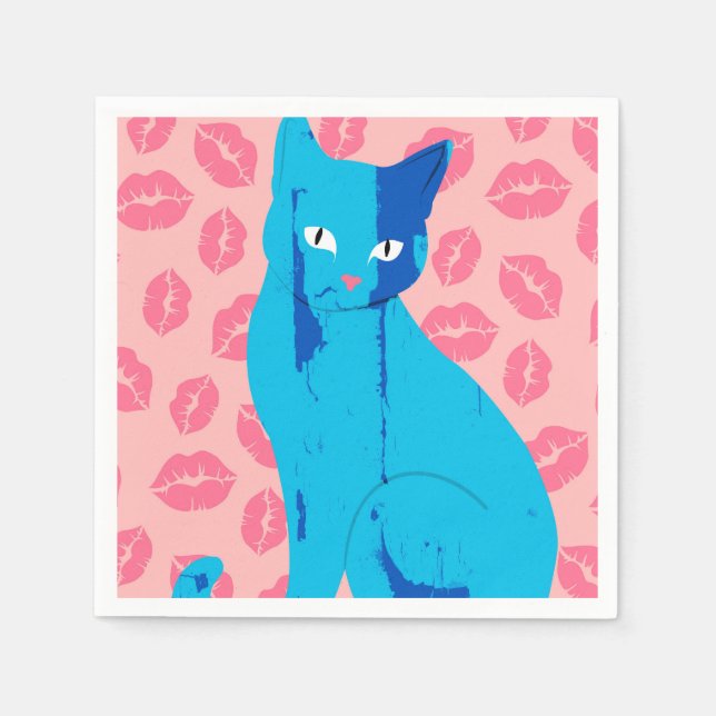 Kärlek Meow-ment Pappersservett (Framsidan)