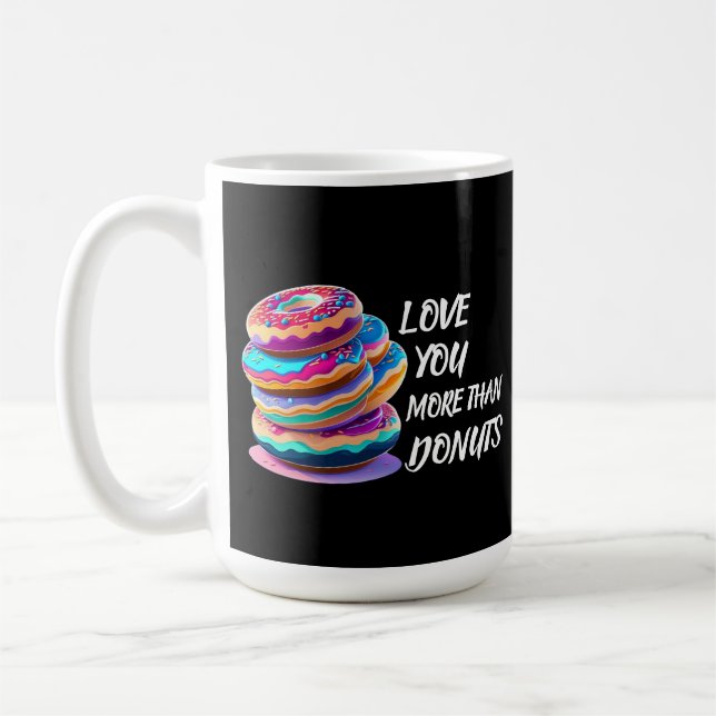 Kärlek mer än Donuts Kaffemugg (Vänster)