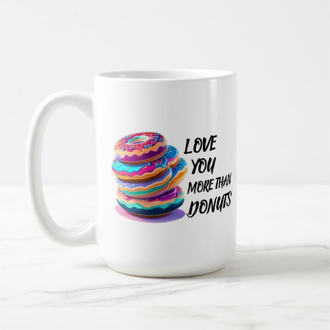 Kärlek mer än Donuts Kaffemugg (Vänster)