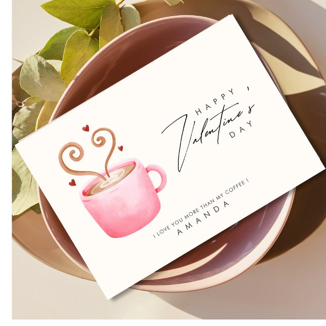 Kärlek mer än ett alla hjärtans dag-kort för kaffe inbjudningar (Skapare uppladdad)