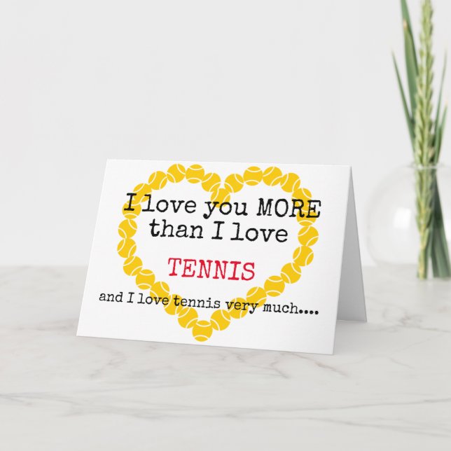 Kärlek mer än tennis 💘 Valentines Kort (Framsida)