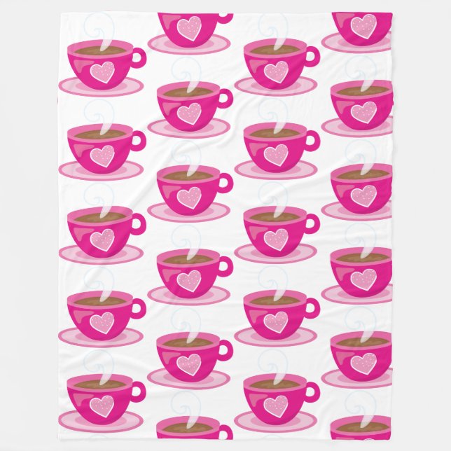 Kärlek mer än Valentines day gift från kaffe Fleecefilt (Framsidan)