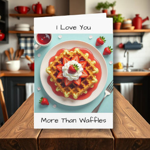 Kärlek mer än Waffles Lycklig-årsdagen Kort