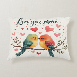 Kärlek mer - Hjärtfilt Pillow Prydnadskudde