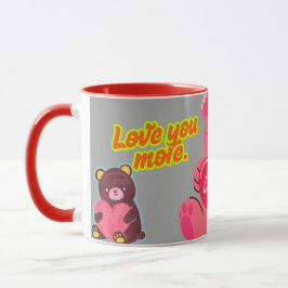 Kärlek Mer Nalle | Cute par mug Mugg