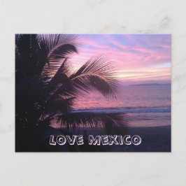 Kärlek Mexico Sunset-vykort Vykort
