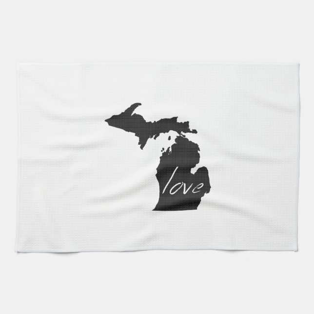 Kärlek Michigan Kökshandduk (Horisontell)
