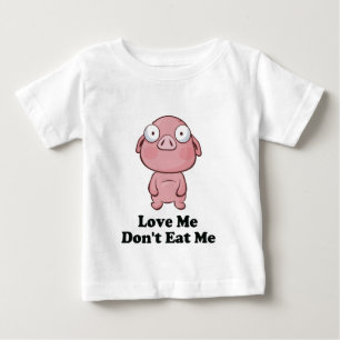Kärlek mig Ät inte Gris design Tee Shirt