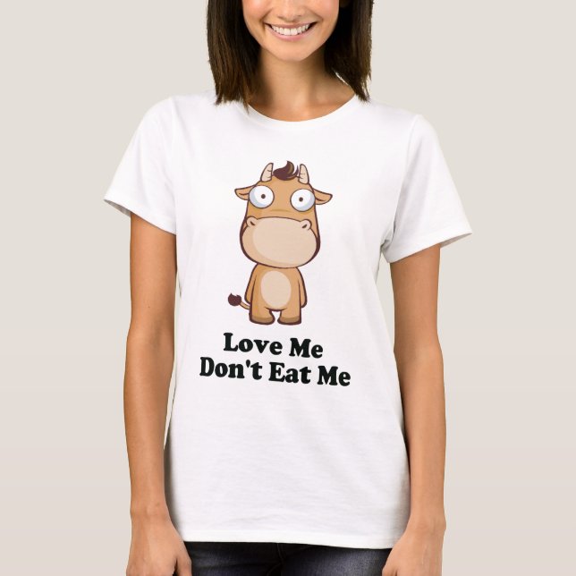 Kärlek mig äta inte celldesign tee shirt (Framsida)