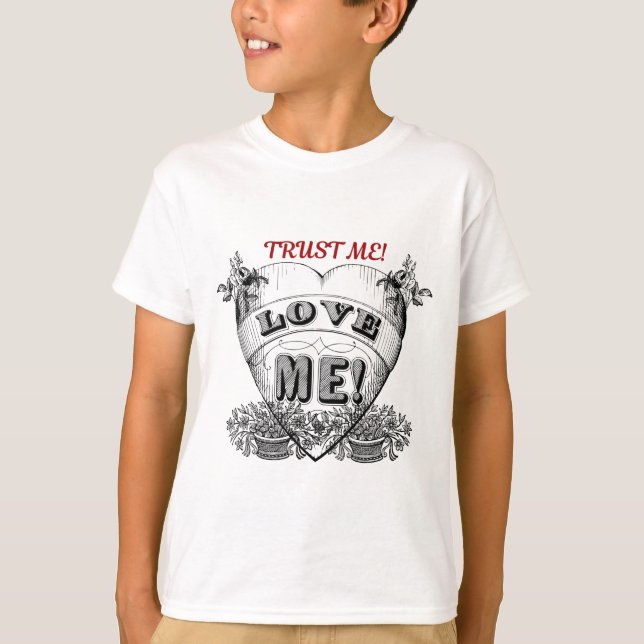 kärlek mig! Simple Valentine-gåva T Shirt (Framsida)