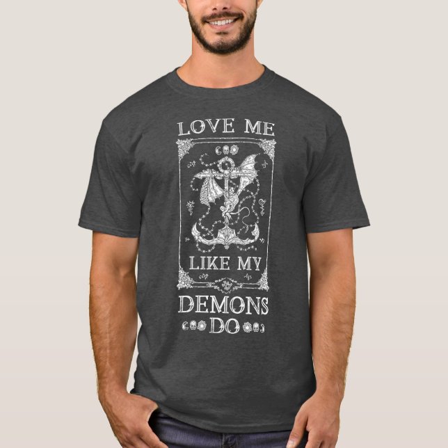 Kärlek mig som mina demoner Do Satanic Church Blac T Shirt (Framsida)