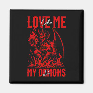 Kärlek mig som mina demoner gör med Emo Halloween Magnet