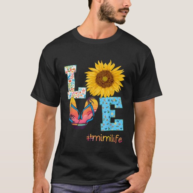 KÄRLEK Mimi Life Flinflip flops Hippie Solros Somm T Shirt (Framsida)