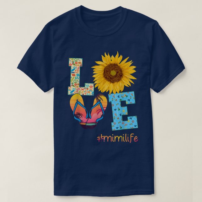 KÄRLEK Mimi Life Flinflip flops Hippie Solros Somm T Shirt (Design framsida)