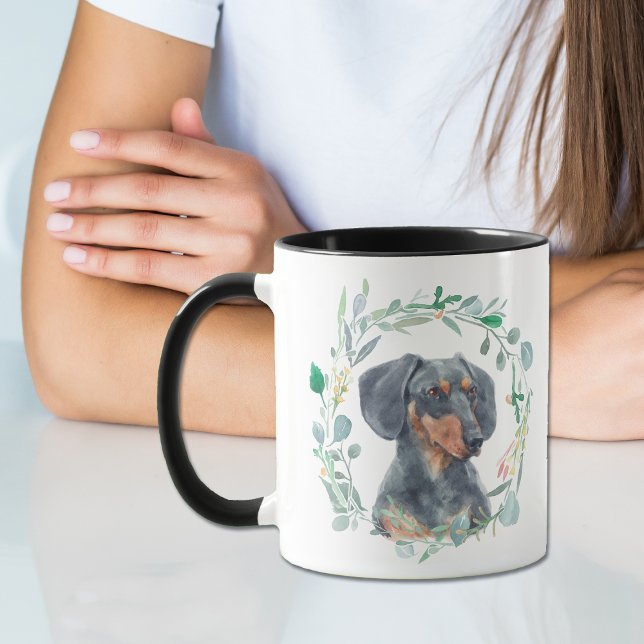 Kärlek Min Doxie Krans Kaffe Mugg (Skapare uppladdad)