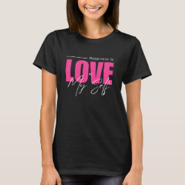 Kärlek min egen typografi, svarta T-shirt
