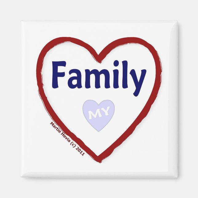 Kärlek Min familj Magnet (Framsidan)