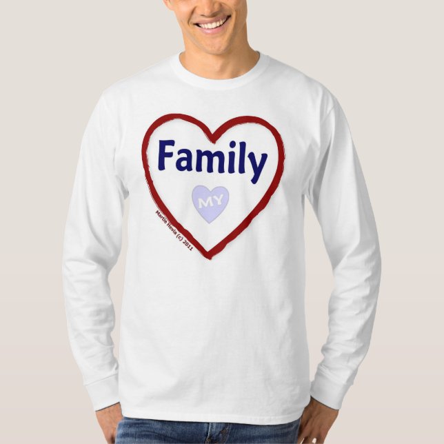 Kärlek Min familj T Shirt (Framsida)