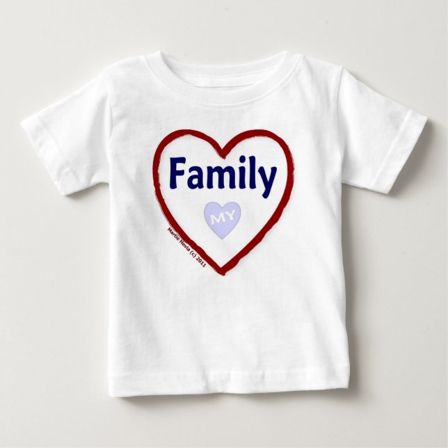 Kärlek Min familj T-shirt (Framsida)