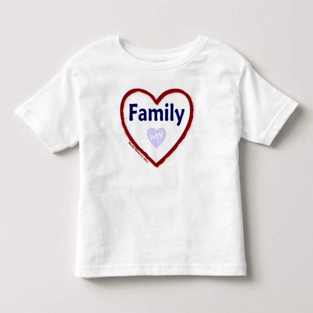 Kärlek Min familj T-shirt (Framsida)