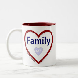 Kärlek Min familj Två-Tonad Mugg