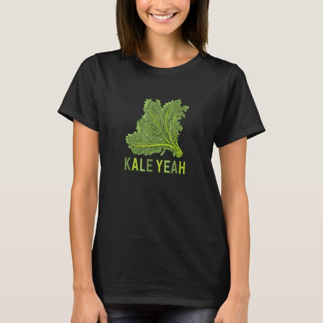 Kärlek min favoritVegan... Kale ja Veggie T Shirt (Framsida)