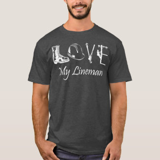 Kärlek Min flickvän make LineWorkflickflickvän T Shirt