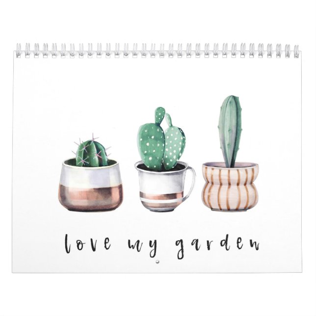 Kärlek Min Garden Cactus Kalender (Omslag)