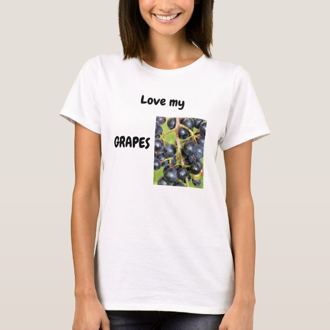 Kärlek min GRAPES T-shirt (Framsida)