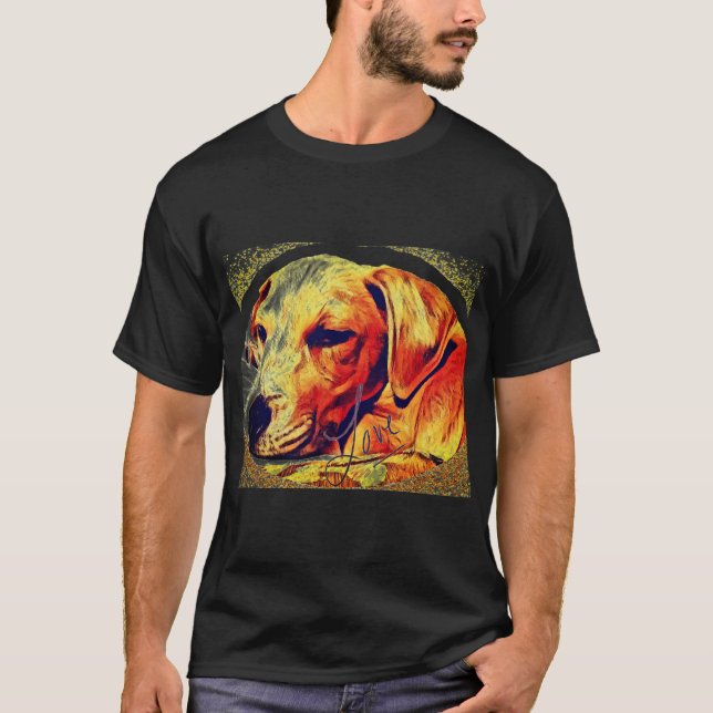 Kärlek min gult Labrador hund T Shirt (Framsida)