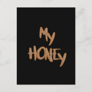 Kärlek - Min honung i Cookie Brev Vykort