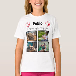 Kärlek min hund - 4 fotoanpassade collage för flic t shirt