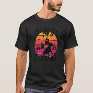 Kärlek Min Hund och flera Guitars Cute Hund och Gu T Shirt