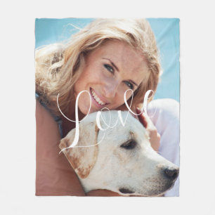 Kärlek Min Hund Photo Fleece Blanket